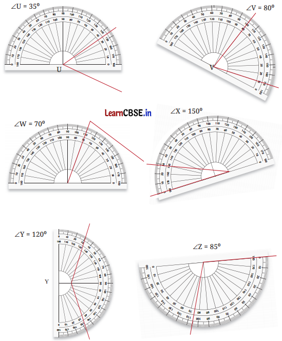 Class 6 Maths Chapter 2 Solutions in Hindi रेखाएँ और कोण Page 44 Q1