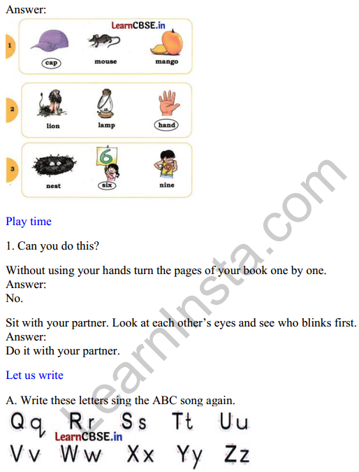 Mridang Class 1 English Solutions Chapter 2 Greetings 11