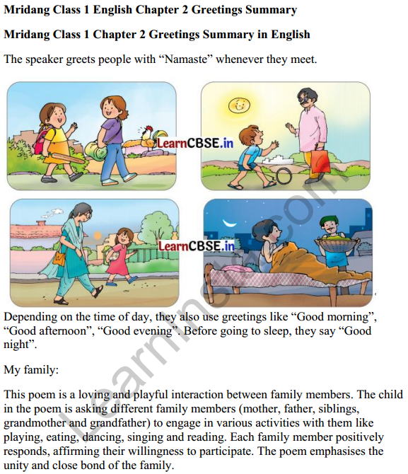 Mridang Class 1 English Solutions Chapter 2 Greetings 23