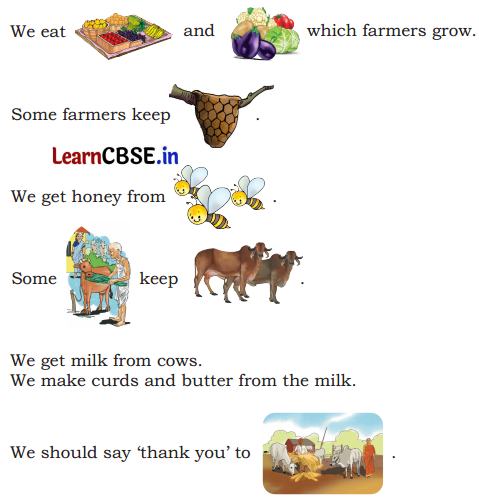 Mridang Class 1 English Solutions Chapter 7 The Food We Eat 8