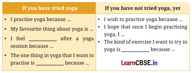NCERT Class 6 English Poorvi Chapter 12 Question Answer Yoga - A Way of Life Page 126 Q1