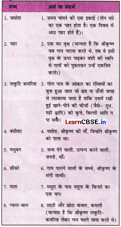 NCERT Class 6 Hindi Malhar Chapter 9 Question Answer मैया मैं नहिं माखन खायो 3