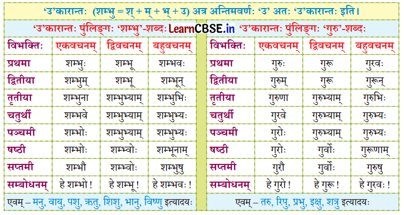 NCERT Class 7 Sanskrit Chapter 14 परिशिष्‍टम् १ शब्दरूपाणि 37