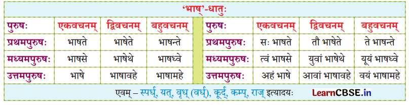 NCERT Class 7 Sanskrit Chapter 15 परिशिष्‍टम् २ धातुरूपाणि 2