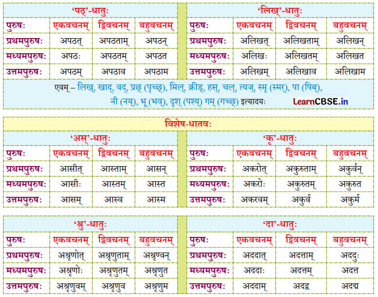 NCERT Class 7 Sanskrit Chapter 15 परिशिष्‍टम् २ धातुरूपाणि 5