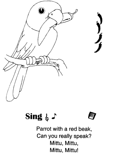 NCERT Solutions for Class 1 English Chapter 8 Mittu and the Yellow Mango Lets Share Q1