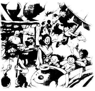 NCERT Solutions for Class 1 English Chapter 9 Merry-Go-Round Lets Share Q1
