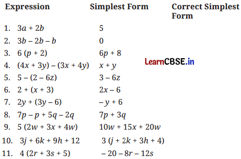 Expressions using Letter Numbers Class 7 Solutions Ganita Prakash Maths Chapter 4 Page 94 Q1