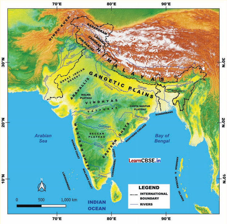 Geographical Diversity of India Class 7 Questions and Answers Social Science Chapter 1 - 1