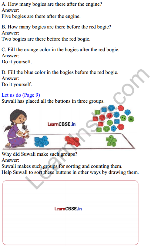 Joyful Mathematics Class 1 Solutions Chapter 1 Finding the Furry Cat!&nbsp;(Pre-number Concepts) 7