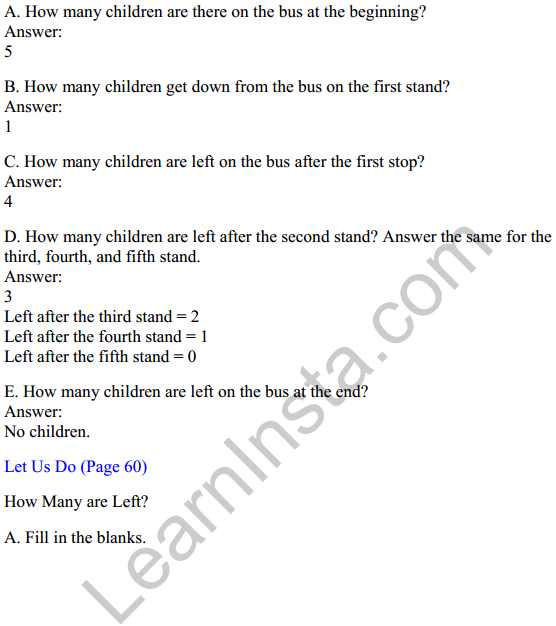 Joyful Mathematics Class 1 Solutions Chapter 5 How Many (Addition and Subtraction of Single Digit Numbers) 14