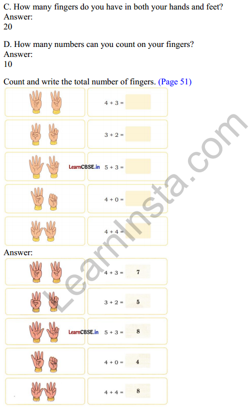 Joyful Mathematics Class 1 Solutions Chapter 5 How Many (Addition and Subtraction of Single Digit Numbers) 3