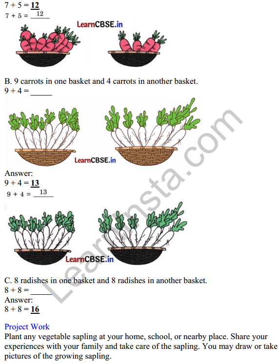 Joyful Mathematics Class 1 Solutions Chapter 6 Vegetable Farm (Addition and Subtraction up to 20) 2