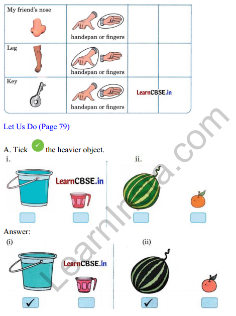 Joyful Mathematics Class 1 Solutions Chapter 7 Lina’s Family (Measurement) 7