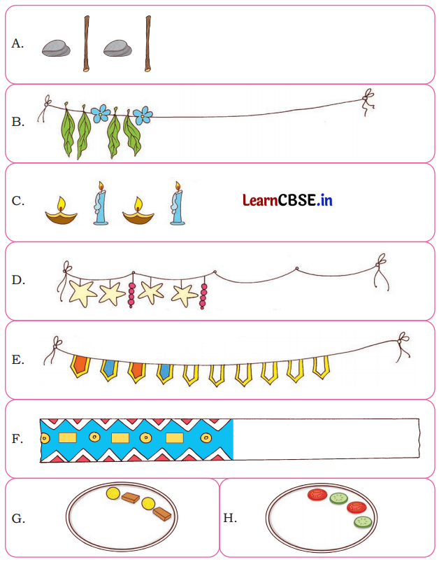Joyful Mathematics Class 1 Solutions Chapter 9 Utsav (Patterns) 1