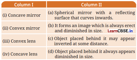 Light Mirrors and Lenses Class 8 Questions and Answers Science Chapter 10 Q9