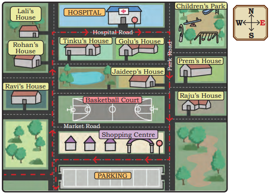 Maps and Locations Class 5 Solutions Question Answer Maths Chapter 14 5