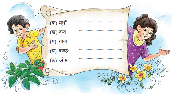 NCERT Class 8 Sanskrit Chapter 13 Question Answer Solutions वर्णोच्चारण-शिक्षा १ 1