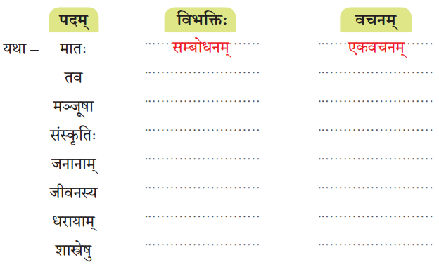 NCERT Class 8 Sanskrit Chapter 7 Question Answer Solutions मञ्जुलमञ्जूषा सुन्दरसुरभाषा 1