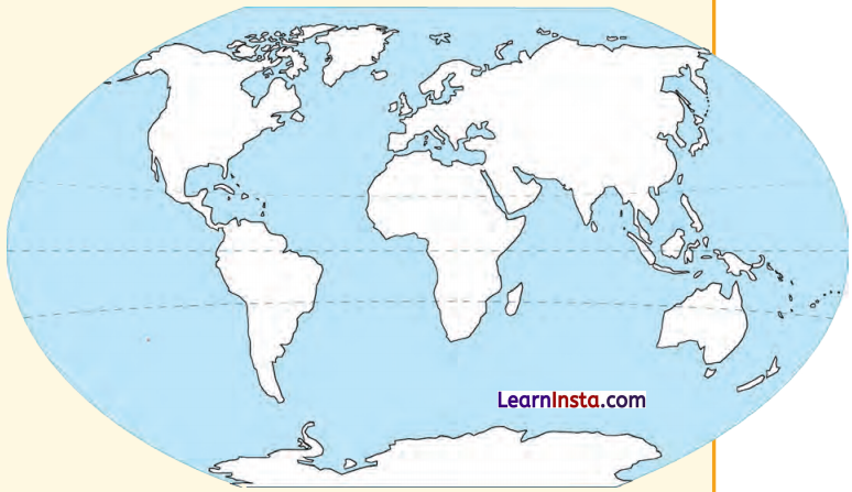 Oceans and Continents Class 6 Questions and Answers 1
