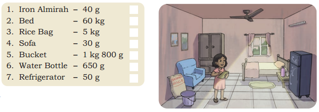 Weight and Capacity Class 5 Solutions Question Answer Maths Chapter 8 1