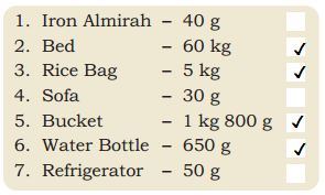 Weight and Capacity Class 5 Solutions Question Answer Maths Chapter 8 2